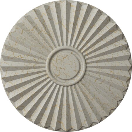 Ekena Millwork Shakuras Ceiling Medallion (For Canopies up to 5"), 19 3/4"OD x 1 3/8"P, Pot of Cream Crackle CM20SHPCC